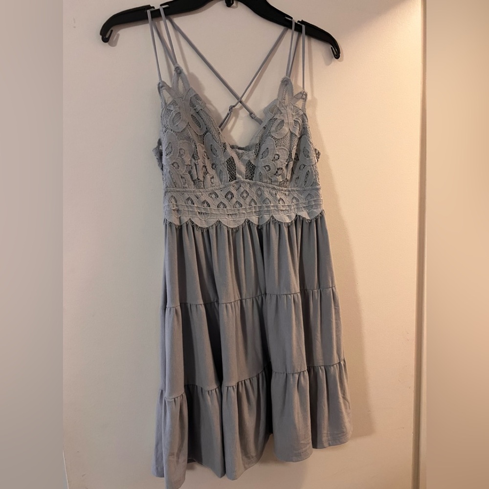 Lace Trim Strappy Dress - Viral on TikTok Shop